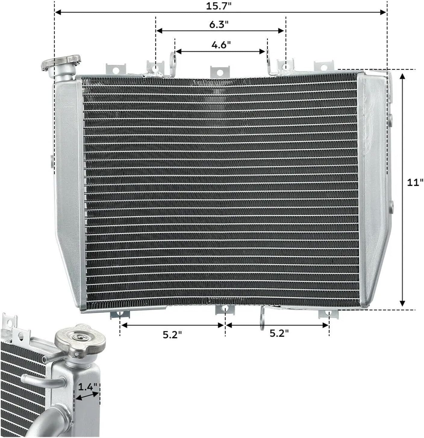 Ni.n/ja ZX10R ZX-10R 2006-2007用オートバイラジエータークーラー冷却